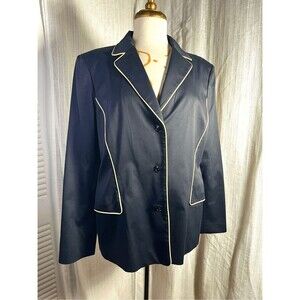 Oscar de la Renta Blazer Size 16 Vintage 90's Quiet Luxury Jacket